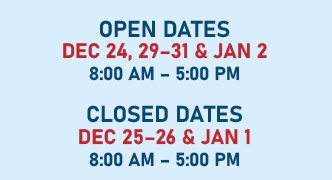 Open and closed dates
